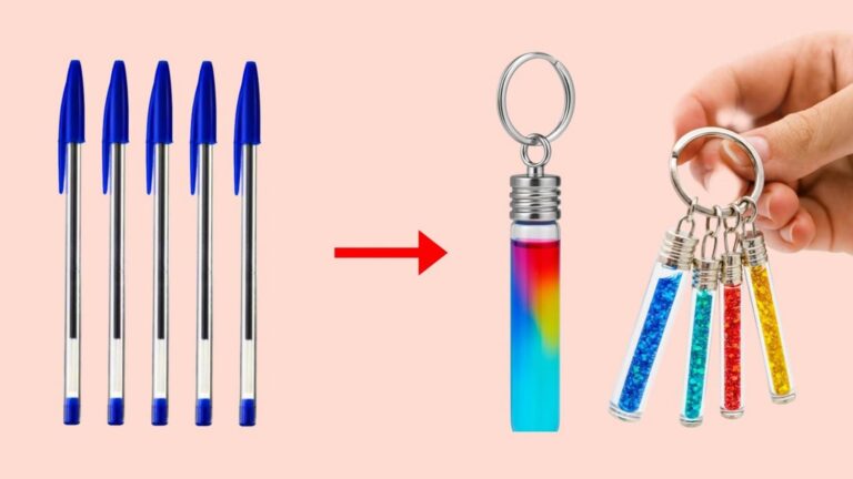 Przekształć 5 starych długopisów w modne breloczki w 1 minutę! DIY pomysły do odkrycia!